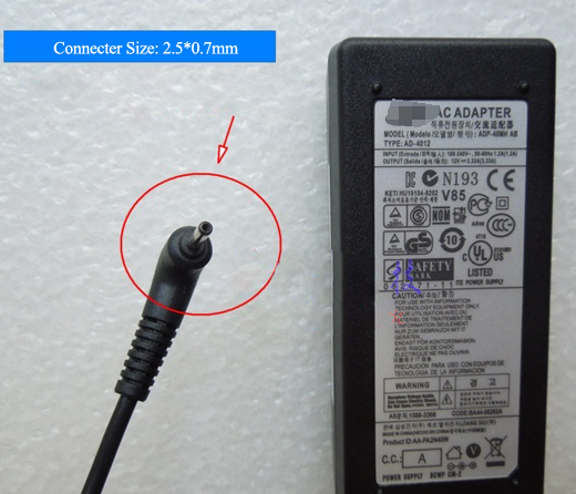 NEW Original Samsung BA44-00262A BA44-00286A 12V 3.33A 40W 2.5 x 0.7mm AC Adapter - Click Image to Close